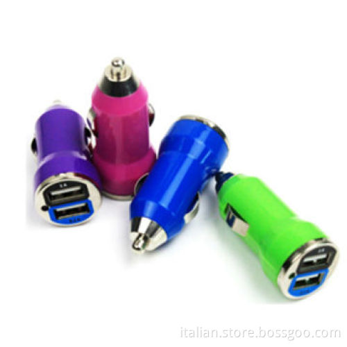 5V, 2.1A double USB ports mini car charger